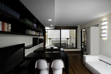 现代风格公寓设计图书房效果图