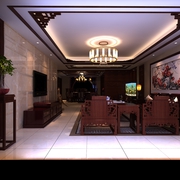 中式风格设计样板房欣赏客厅效果图