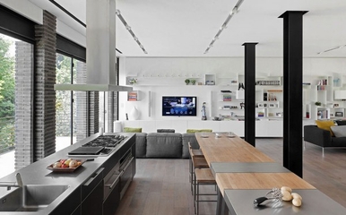 现代开放式别墅厨房设计