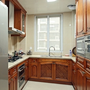 美式风格三居室厨房装修效果图