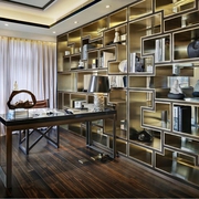 中式风格效果图住宅欣赏书房设计
