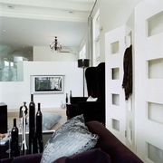 76平白色现代两居案例欣赏客厅局部