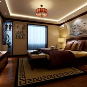 140平奢华中式住宅欣赏卧室设计