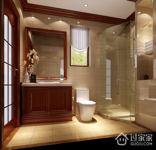 270平中式奢华别墅欣赏卫生间设计
