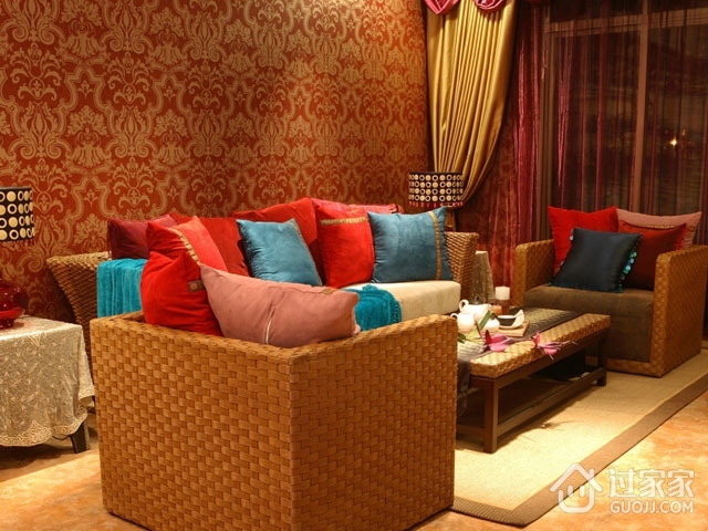 迷情色彩东南亚住宅欣赏客厅