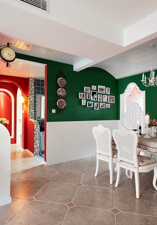 110平田园风格三居室欣赏餐厅设计