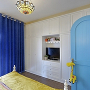 77平蓝色地中海住宅欣赏卧室