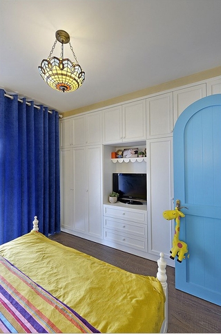 77平蓝色地中海住宅欣赏卧室