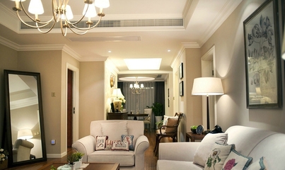 115平美式温馨住宅欣赏客厅