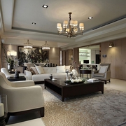 现代奢华样板房欣赏客厅设计