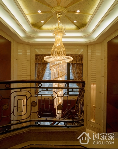 欧式风格效果套图楼梯吊灯设计