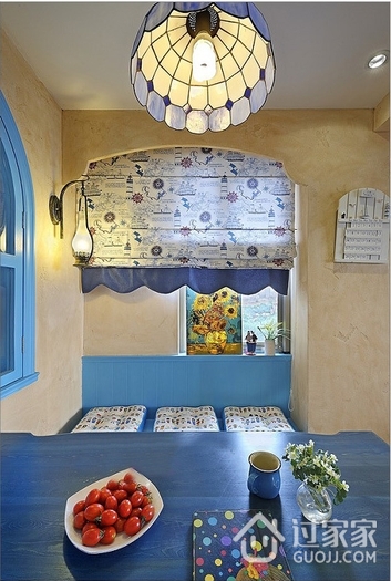 185平地中海温馨别墅欣赏餐厅设计