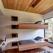 现代粗狂木质别墅欣赏卧室