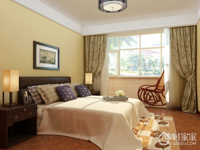 现代中式温馨住宅欣赏卧室效果