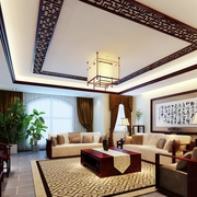 中式新古典样板房欣赏客厅