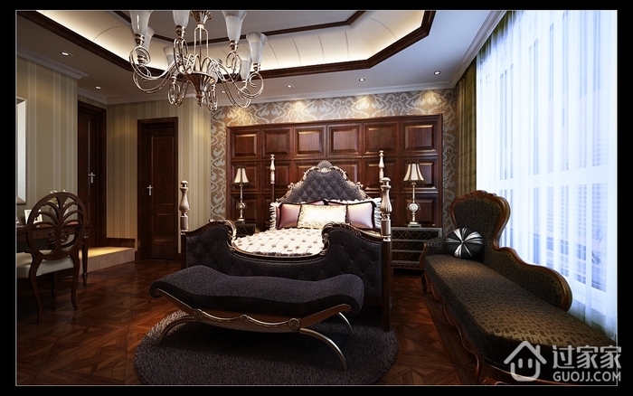 欧式风格装饰住宅效果套图卧室