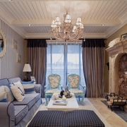 92平地中海两居室欣赏客厅吊顶设计