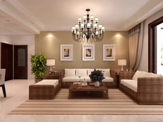 115平温馨舒适三居室欣赏客厅设计