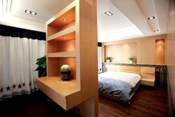 欧式风格效果图设计卧室隔断