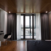 现代顶层公寓卧室