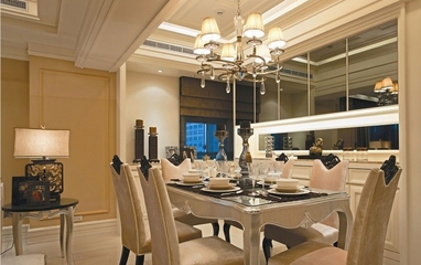 优雅新古典住宅欣赏餐厅餐桌