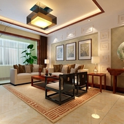 11万打造中式风住宅欣赏客厅设计