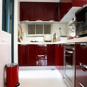 红白色简约家欣赏厨房