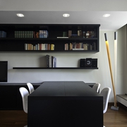 现代风格公寓设计图书房效果图