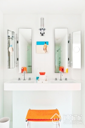色彩明亮73平效果图欣赏洗手间设计