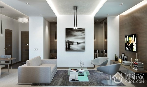 现代单身男士公寓欣赏客厅设计
