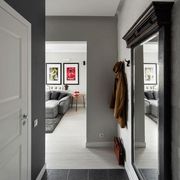 灰色调简约住宅一居室欣赏过道设计图