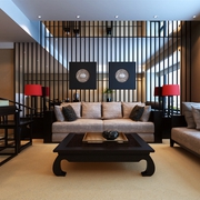 现代风格样板房设计图沙发背景墙