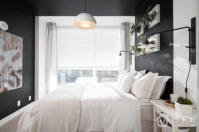 白色质感两居室公寓欣赏卧室效果