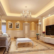 暖色欧式风格效果图欣赏客厅