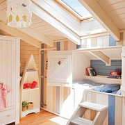 原木色美式独栋别墅欣赏儿童房设计