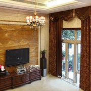 欧式风格住宅客厅电视墙设计