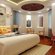 新中式风格三居效果图欣赏卧室