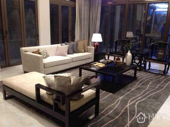 新中式风格三室两厅欣赏客厅效果图
