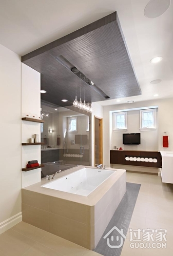 现代奢华住宅效果套图卫生间设计