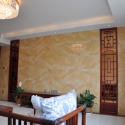 白色新中式风格住宅欣赏客厅陈设