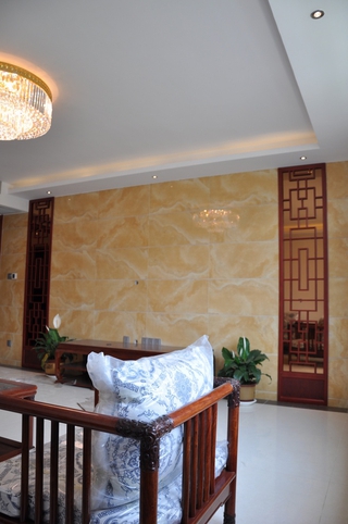 白色新中式风格住宅欣赏客厅陈设