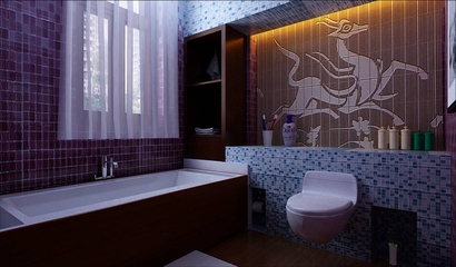 中式风格别墅装饰设计卫生间效果