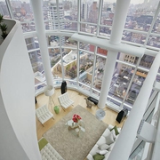 现代装饰住宅风格客厅俯视图