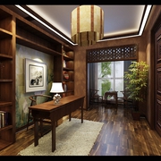 中式风格装饰设计效果套图书房效果