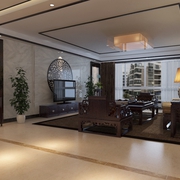 中式温馨效果图案例欣赏客厅设计