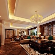 120平法式经典三居欣赏客厅设计