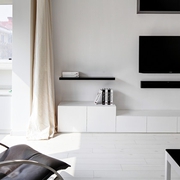 现代白色朴素设计欣赏客厅过道