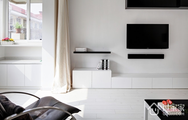 现代白色朴素设计欣赏客厅过道
