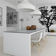 现代简约黑白色一居室欣赏厨房设计