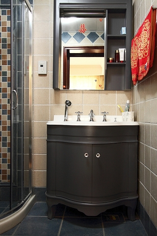 117平美式三室两厅欣赏洗手间设计